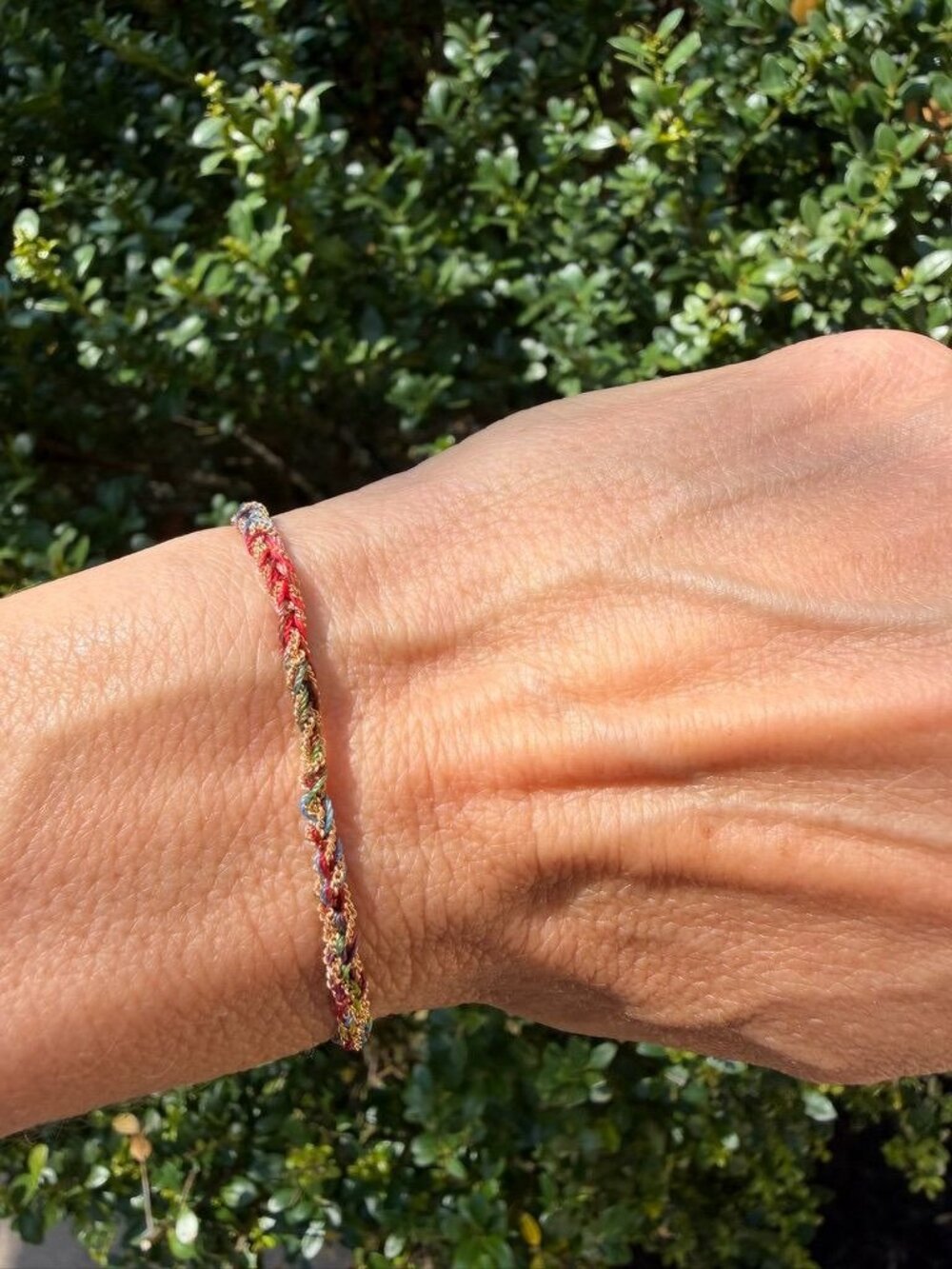 Carolina Bucci Rainbow & Yellow Gold Lucky Bracelet With Lucky Clover